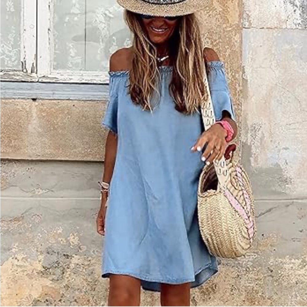 Better Be Blue Denim Mini Dress